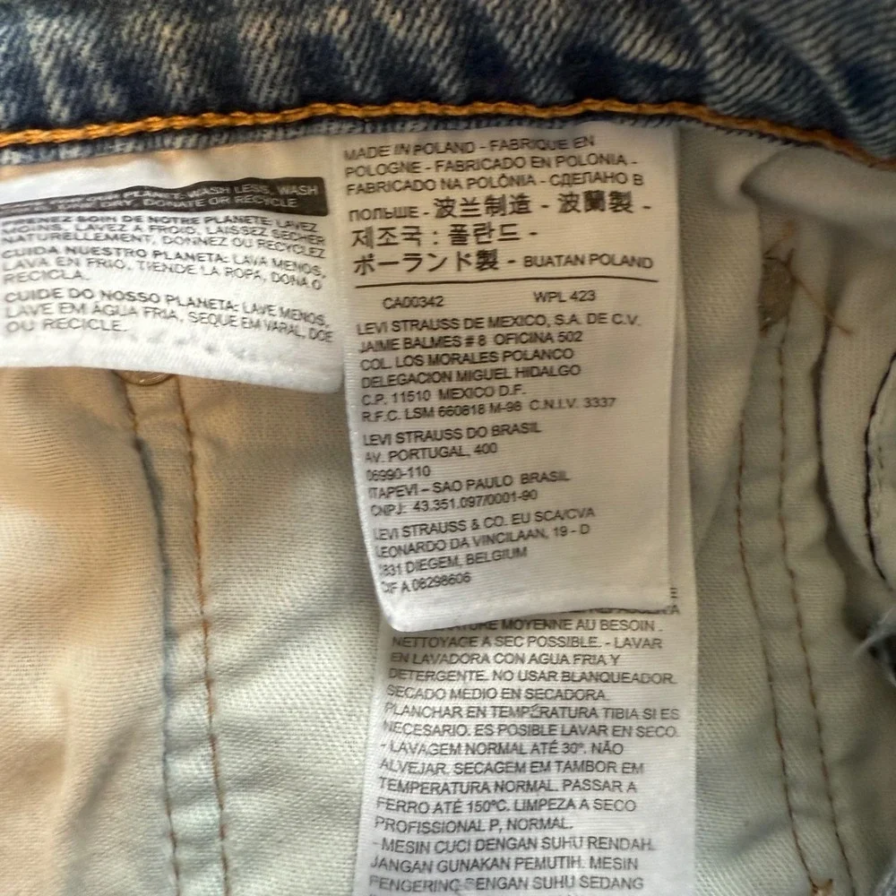 Levi's 550 Relaxed Fit Light Wash Denim Jeans Mens W40 L30 Blue‎ 722012-222